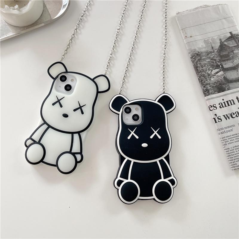 Чехлы для телефонов с милым медведем для iphone 11 12 13 Pro Max 8/7 6 X XR XS Plus