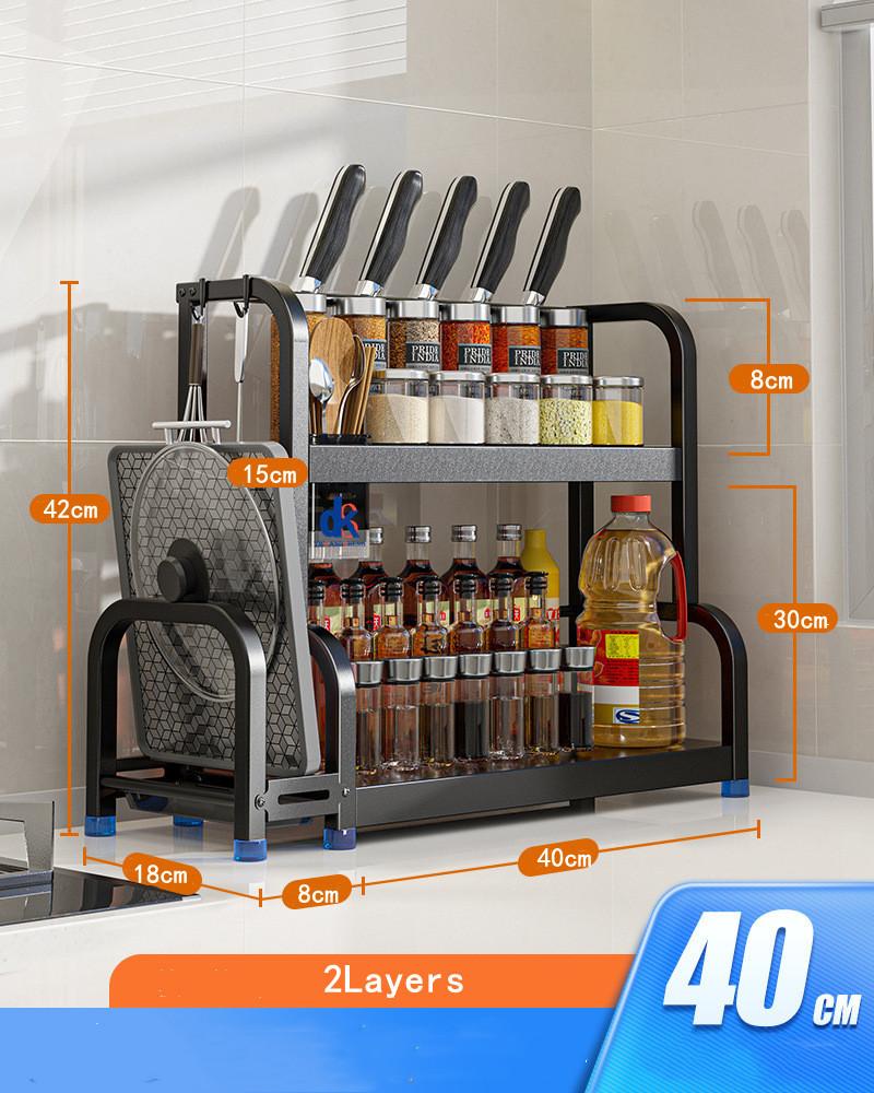 2 слоя 3 слоя Нержавеющая сталь кухонная стойка для хранения палочек для еды приправы полка органайзер нож банка бытовые принадлежности
