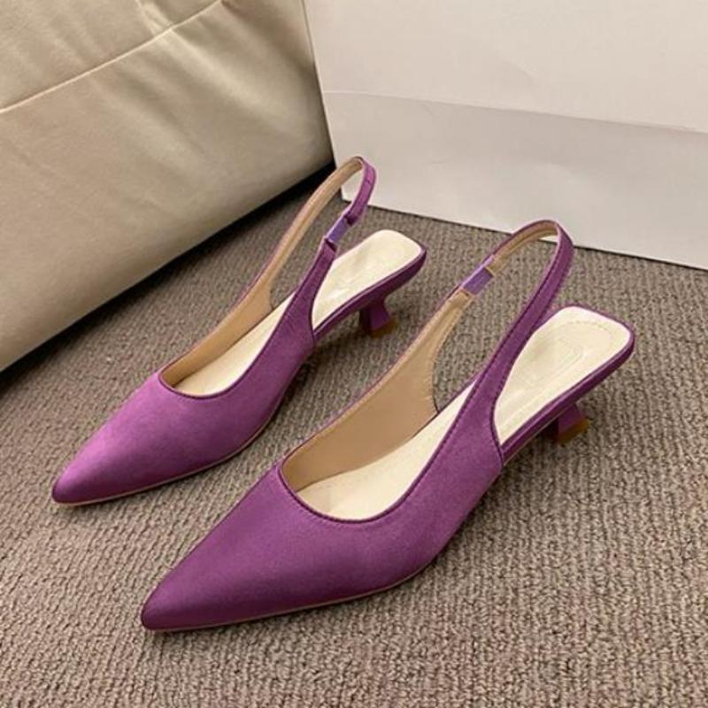 Модная обувь на высоком каблуке Женские туфли-лодочки Новые босоножки-стилет Острый носок Неглубокий вырез Черные туфли на каблуке Вечерняя обувь Большой размер 32-43