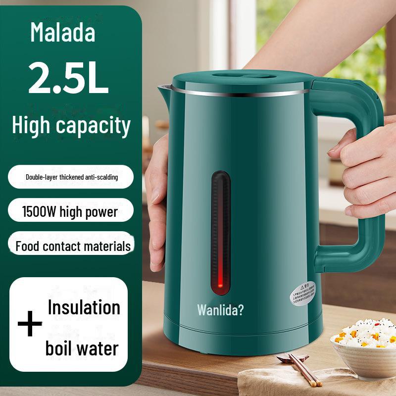Электрический чайник Wanlida объемом 3 л из нержавеющей стали с изоляцией для домашнего использования