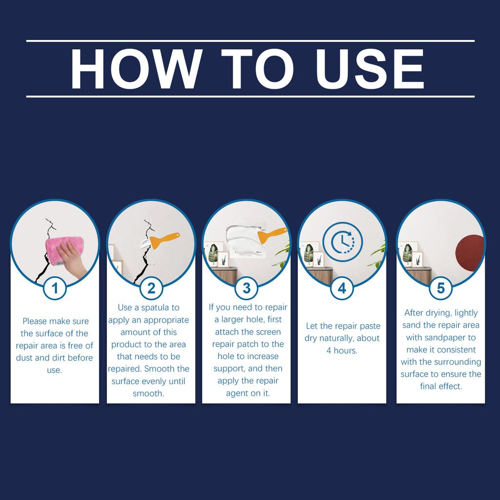 Набор для ремонта стен JAKEHOE, паста для заделывания дыр в стенах, набор для покраски стен с трещинами и глазками
