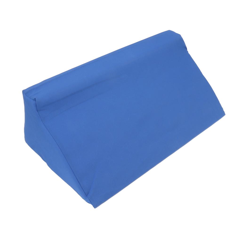 Blue Body Side Wedge Pillow with Hidden Zipper PU Leather Incline Side Wedge Pillow for Adults Side