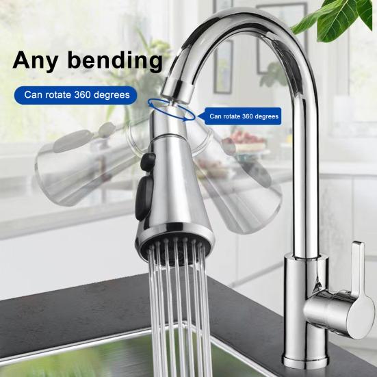 Kitchen Faucet Extender 360 Degrees Rotatable 3 Modes Adjustable Sprayer Attachment