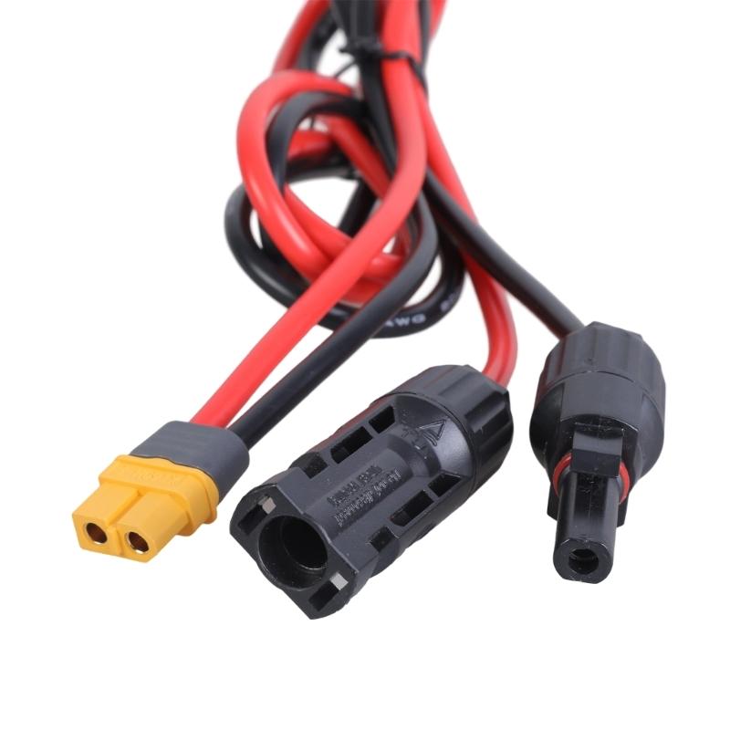 Кабели-удлинители 12AWG XT60, разъемы, для подключения солнечных панелей к портативным электростанциям, аксессуары для решений по обеспечению энергией на открытом воздухе