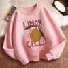 Y2k Retro Hoodie Kids Limon Cello Lemon Children's Sweatshirt Pullover Crew Neck Graphic Print Hoodie Boy/Girl Kids Hoody