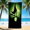 1Pc Green Witch Light Beach Towel Quick Dry Multiuse For Beach Pool Gym Yoga Home Travel Christmas Halloween Xmas Gift N1349