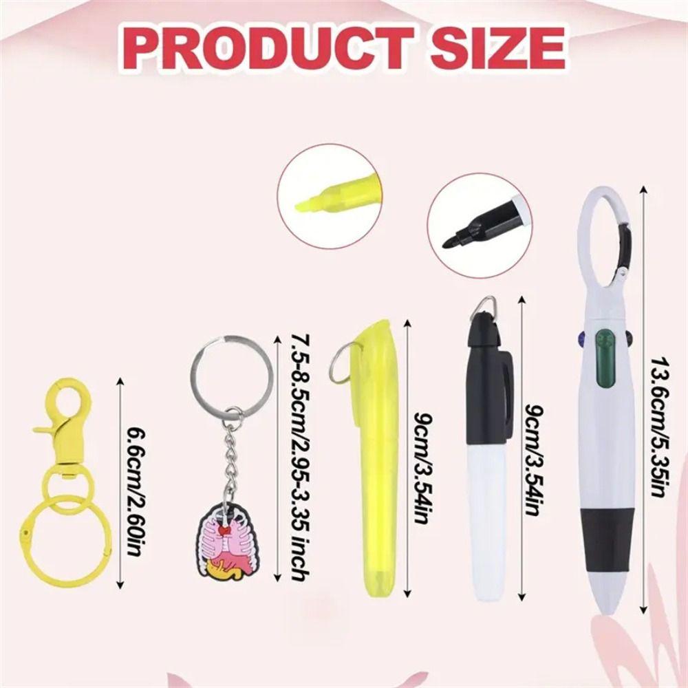 ABS Ballpoint Pen With Keychain Detachable Marker Pendant Funny Nurse Pen Keychain Nurse Pen Gift