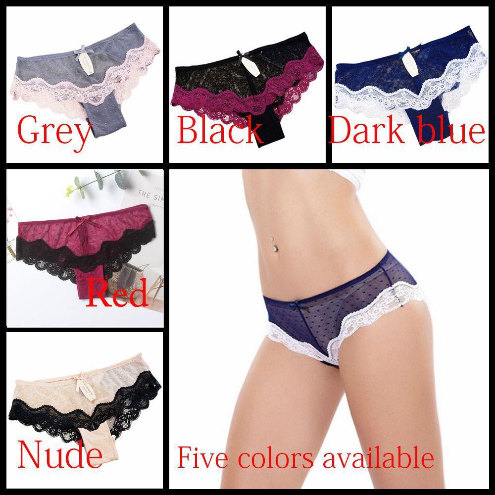Нижнее белье Hipster Сексуальные стринги Ультратонкие трусики Кружевные трусы Полые трусы Трусики с низкой посадкой