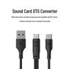 Кабель адаптера OTG: Звуковая карта Type-C к USB для прямой трансляции с двойной зарядкой Type-C