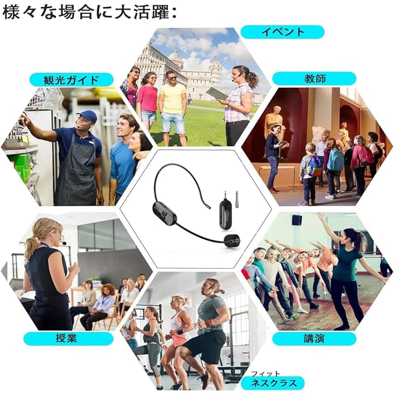 [Сертифицированный знак технического соответствия] Беспроводной микрофон 2.4G головной микрофонный комплект беспроводной микрофон сценический портативный громкоговоритель передача на расстояние 50 м