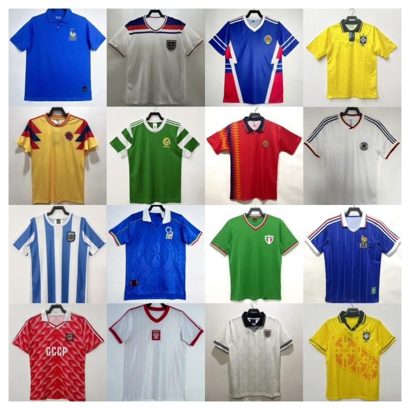 Retro Football Jerseys Fans - 1970s To 1990s National Team Shirts Short Sleeve Unisex