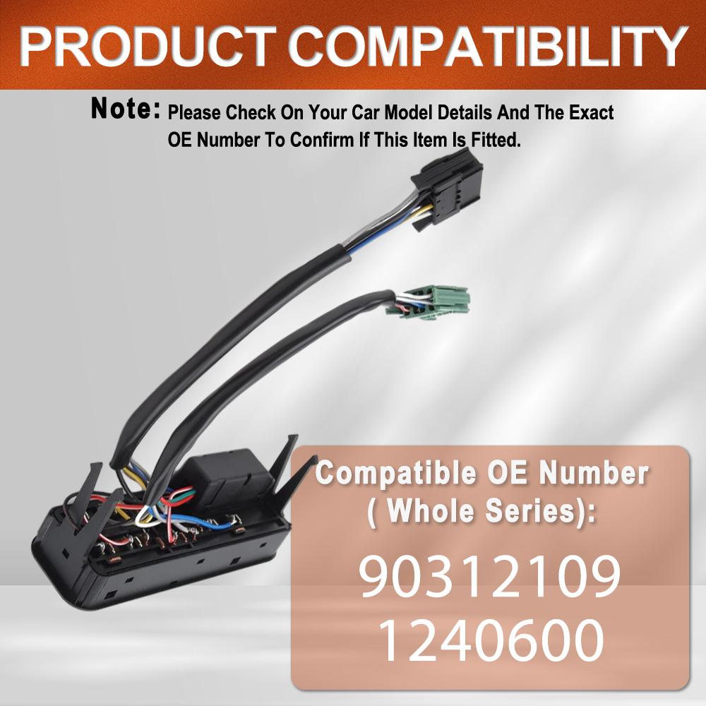 7 and 7 Pins Left Hand Drive Window Regulator Switch Plastic and Metal 90312109 1240600 Fit For Opel Vectra 1988-1995