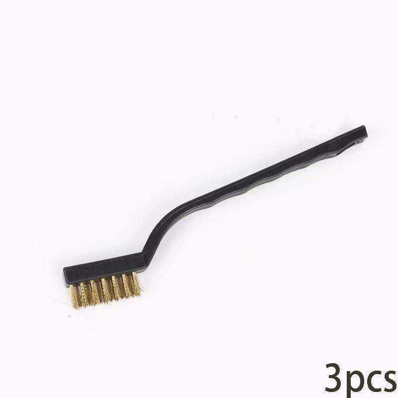 3/6/12 шт. Промышленная зубная щетка Мини Медная стальная проволочная щетка Нержавеющая стальная проволочная щетка для очистки от грязи и твердых частиц