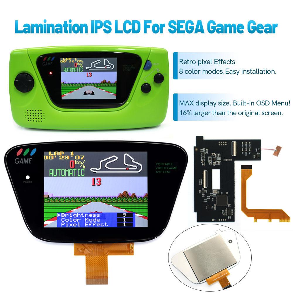 Перезаряжаемая литиевая батарея USB-C для Sega GG, комплект LCD-экрана с подсветкой, IPS-экран с ламинированием, дисплей для SEGA Game Gear, корпус