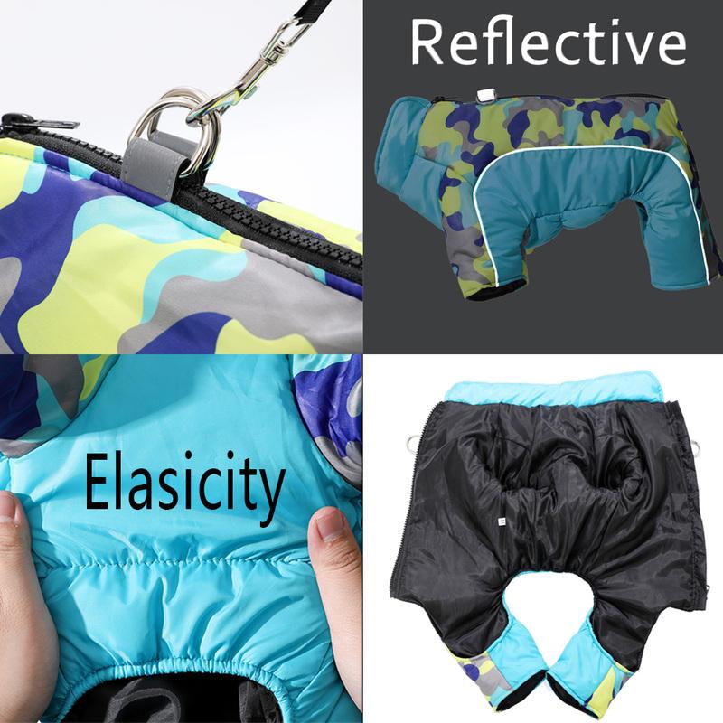 Winter Warm Pet Dog Jumpsuit Windproof Dog Clothes for Small Dogs Chihuahua Cozy Fleece Jacket Yorkie Costumes Poodle Outfits