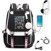 KATSEYE K-Pop Girl Group Backpack for School Student Trendy Personality Water-Resistant Large Capacity Travel Daypack 60123-3
