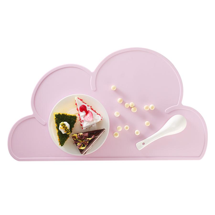 Cloud Placemat Пищевой силиконовый коврик для стола Детский термостойкий коврик Детские салфетки для стола Противоскользящие коврики, легко чистящиеся
