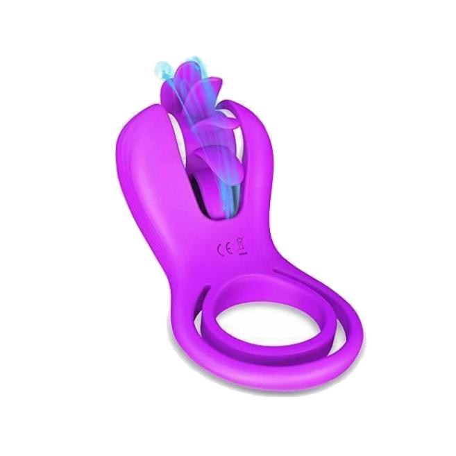 Double  Ring Spinning Oral Sex Licking 10 Speeds For Couples    Rings