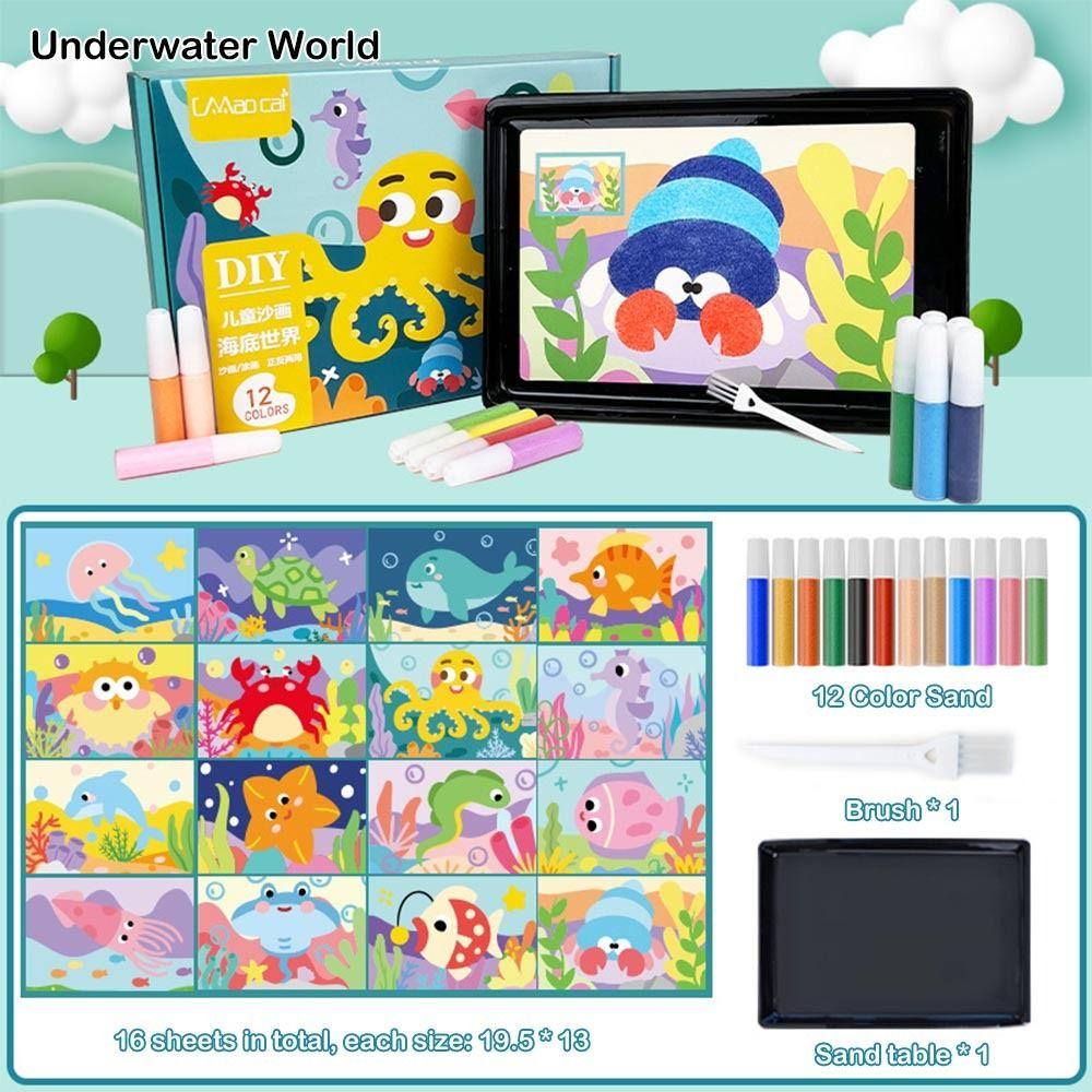 Набор для рисования песком своими руками Художественные картины Детские поделки Новые картины из песка