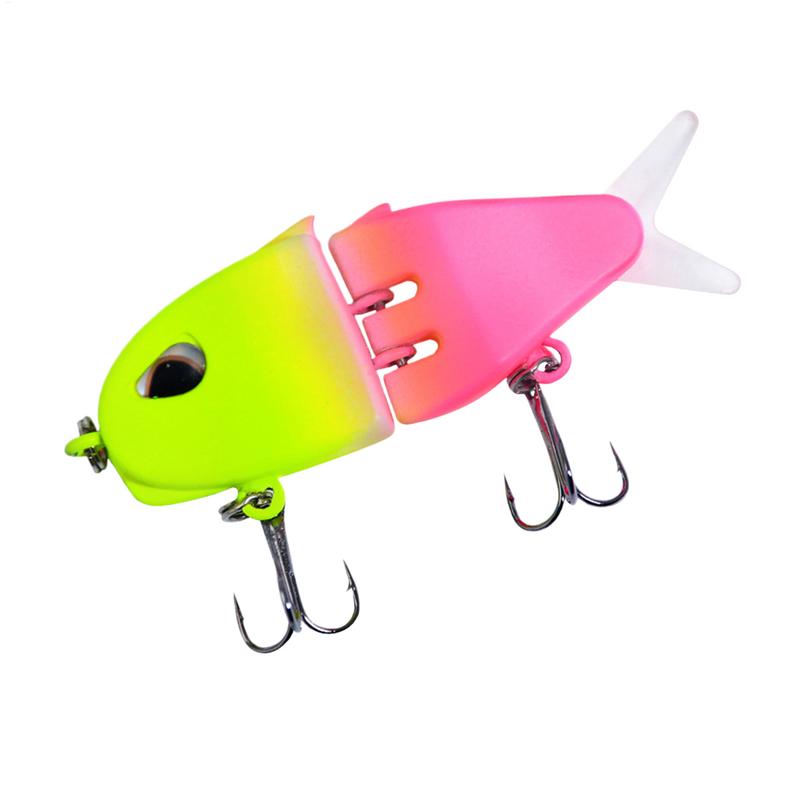 Realistic Fishing Lures 2 Joint Fishing Swimbait Colorful Mini Double Hook Swim Bait For Trout Freshwater Saltwater Fishing Gear