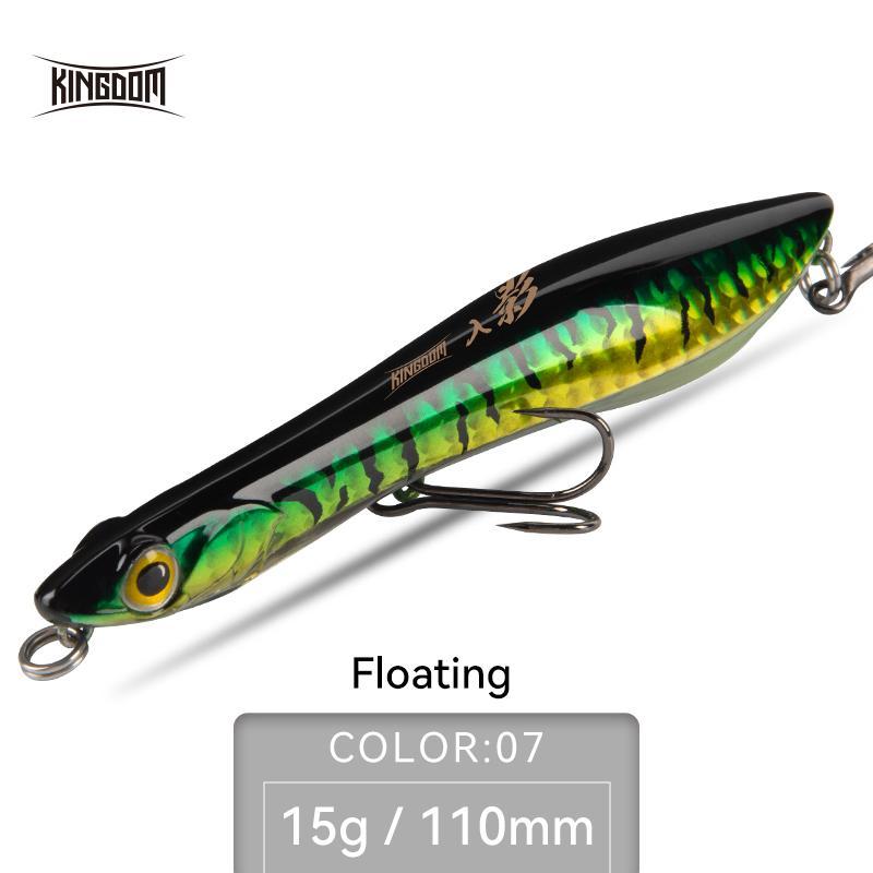 Kingdom Плавающая рыболовная приманка-карандаш 95 мм 110 мм тонущая жесткая приманка для дальнего заброса, приманка для ловли рыбы, поплавки для приманки для ловли щуки