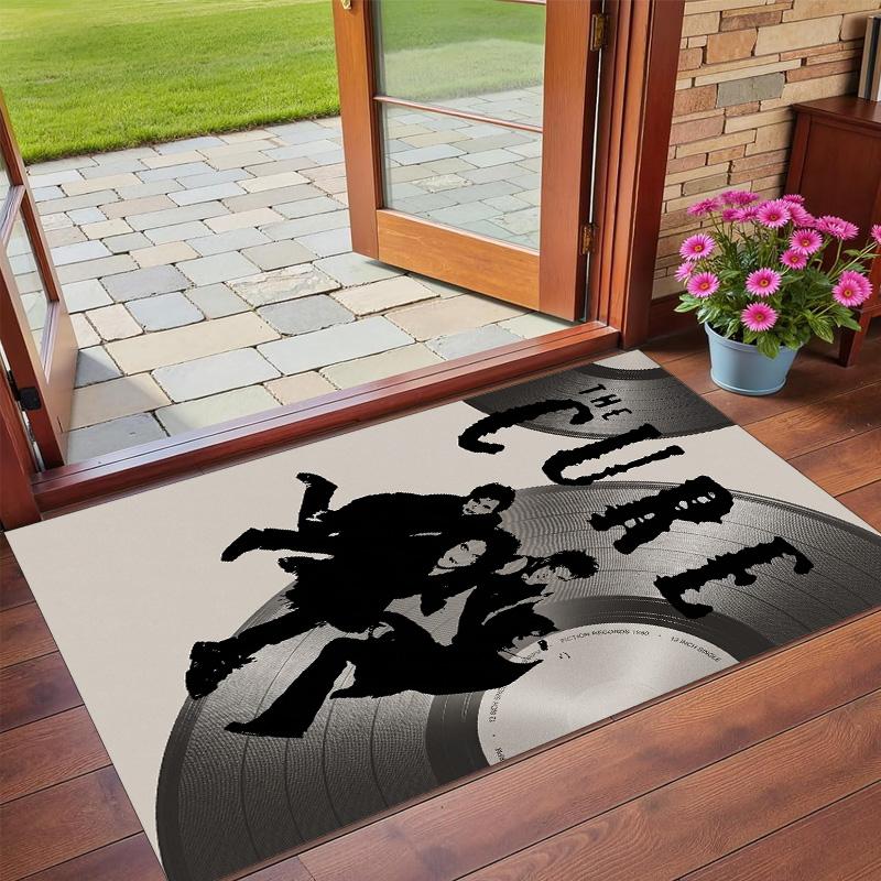 The Cure Print Crystal Velvet Plush Rug Wear?Resistant Anti?Slip Floor Mat For Indoor Household Decoration