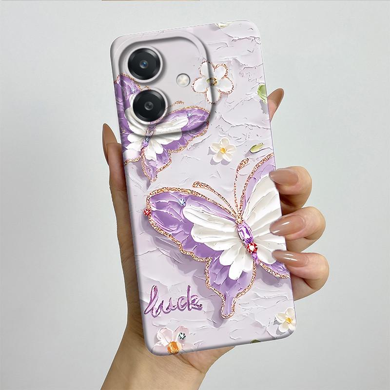 For OPPO A3 4G Phone Case A40 A40m CPH2669 CPH3669 Soft Silicone Sweet Painted Funda Coque Cartoon Printed Protective Back Cover