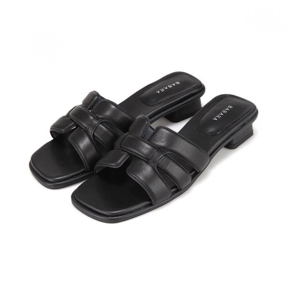 Barbara Leather Padding Cushion Slide Mule 3cm 2 Colors Blj340