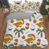 Мультяшный пододеяльник с принтом динозавров для детей, девочек, мальчиков, с наволочками, двуспальный, полуторный, королевский размер, 2/3 шт., полиэстеровый пододеяльник