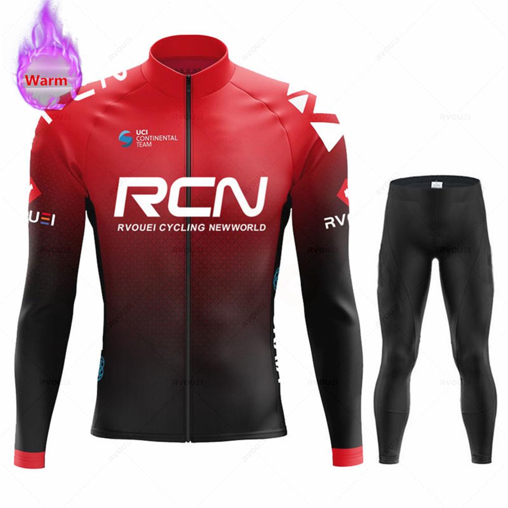 2026 Rcn Team Зимний Термофлисовый Комплект Велоджерси Новый Одежда для MTB Велосипеда Майка Ropa Ciclismo с Длинным Рукавом Велоодежда