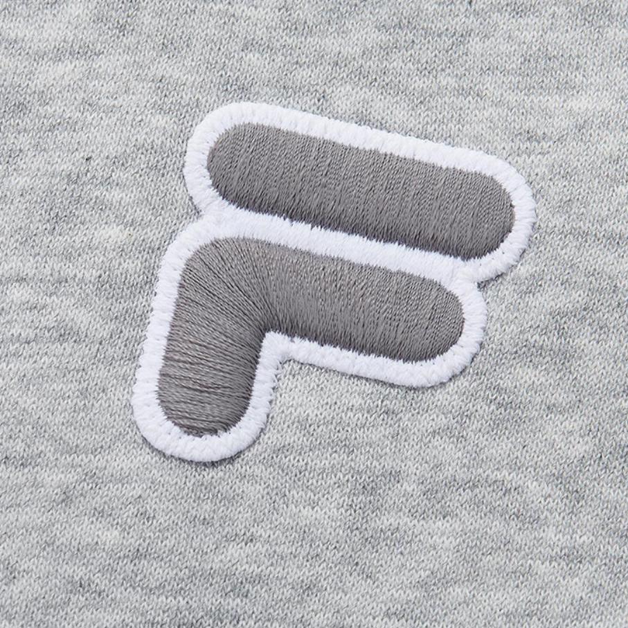Fila Fusion Мужская толстовка свитшот Life из свободного флисового трикотажа Серо-облачный Серо-цветочный T11U433203F-MG