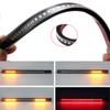 48LED Motorcycle Light Bar Strip Tail Turn Signal Light & DRL Amber White Moto Flasher Ring Fork Strip Lamp Flashing Blinker 12V