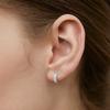 (Серебро 925 пробы) Серьги-кольца двойного блеска EC3167