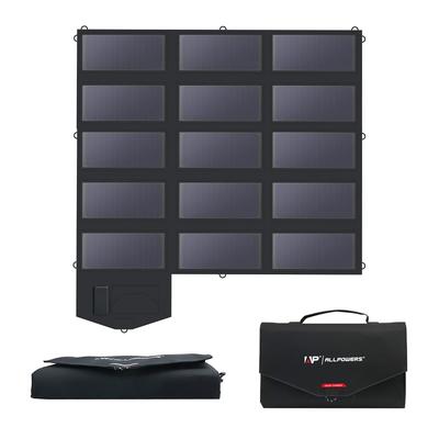 Обновленное монокристаллическое солнечное зарядное устройство ALLPOWERS SP100 с 18 В постоянного тока 60 Вт, быстрая зарядка, компактное и водонепроницаемое по IP67, портативный источник солнечной энергии