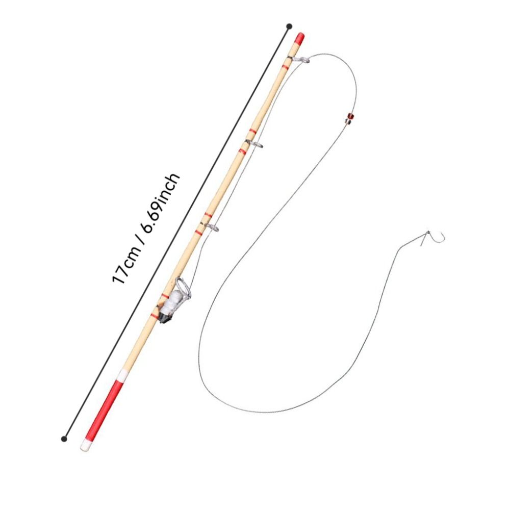 Micro Landscape 17.5cm Miniature Fishing Tool Decorative Fishing Rod Life Scene Toy