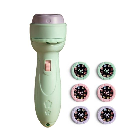 Kids Projector Flashlight Toy with 48 Images & 6 Discs Educational Storytelling Light for Early Learning & Bedtime Imaginative Play Flashlight Toy