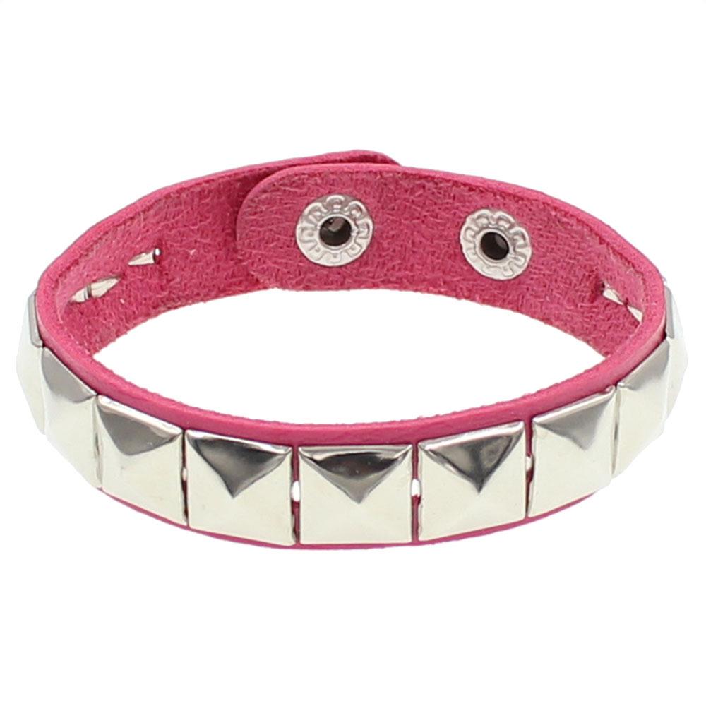 European & American Punk Street Style Rivet Bracelet: PU Leather Bangle