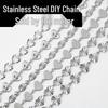 Stainless Steel Heart Twist Chain Necklace & Bracelet DIY Accessories