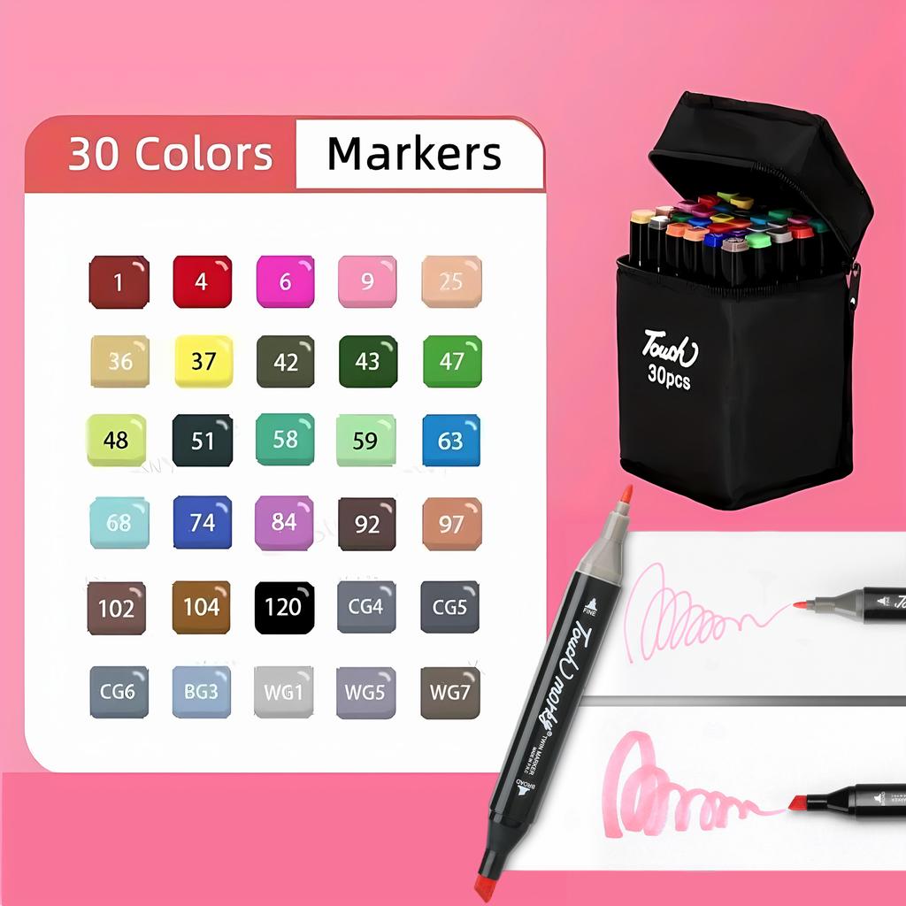 30/40/60/80 цветов маркеры на спиртовой основе ручки с двойным наконечником перманентные принадлежности для школы рисования манги маркеры для рисования ученикам подарок
