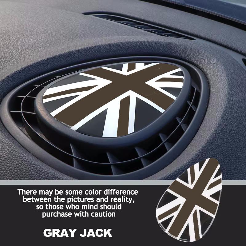 Union Jack Centre Air Outlet 3D Dedicated Cover Protect Sticker Decal For MINI COOPER F54 F55 F56 Clubman Interior Accessories