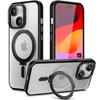 Protective Case for iPhone 15 - BOOLING - Reinforced Shockproof - Black - Rotating Magnetic Stand - Rigid