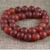 Круглые бусины из тибетского красного агата - буддийские аксессуары для браслетов своими руками