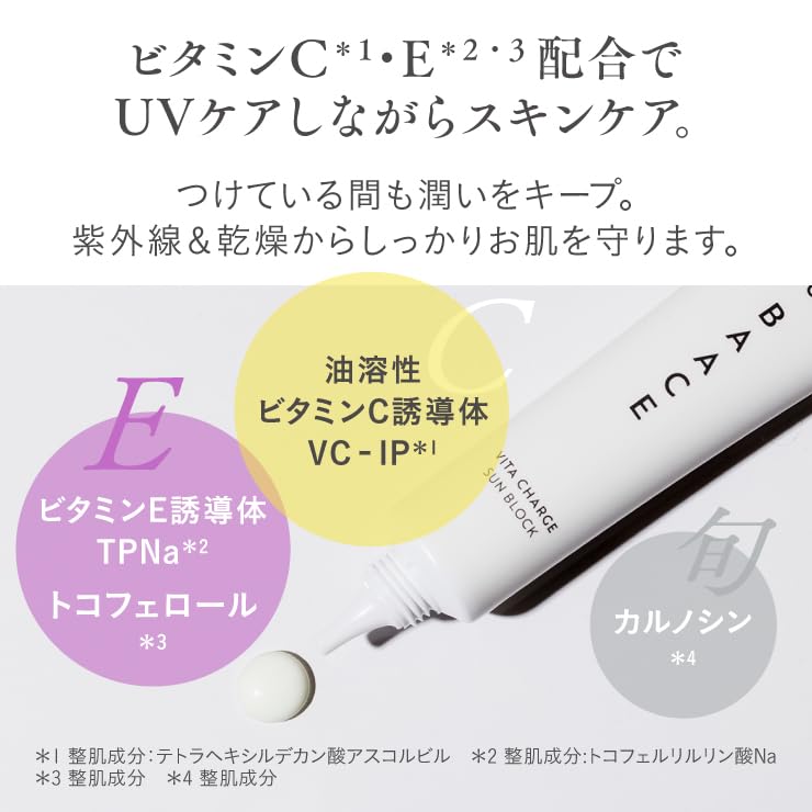 Солнцезащитный крем 40 г Mon BAACE Vitacharge Sunblock UV Protection UV Made in Japan SPF50+ PA++++