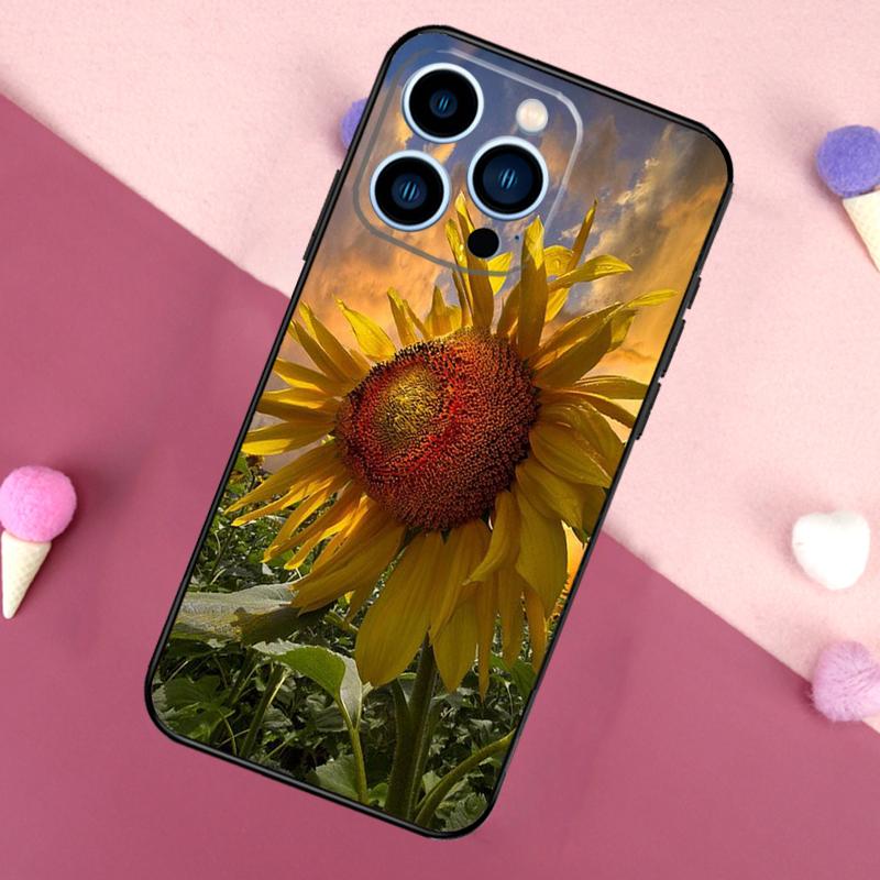 Красивый желтый чехол-подсолнух для iPhone 17 Pro Max 17 Air 16E 13 12 Mini 14 15 Plus 11 16 Pro Max Задняя крышка
