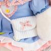 Plush Doll Dressed White Rabbit Soft Plush Collectible for Home Decor Desk Bedroom Birthday Holiday Gift for Home Decor