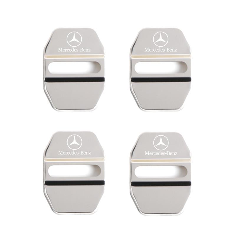 CQW1 Car Door Lock Covers sticker for Mercedes Benz W203 W204 W212 C200L GLC GLK CLA GLA Accessories Interior Mouldings MSG-BENC