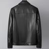 High-end Leather Leather Jacket Men's Goatskin Short Lapel Fashion Handsome Soft Leather Jacket Thin Coat Tide