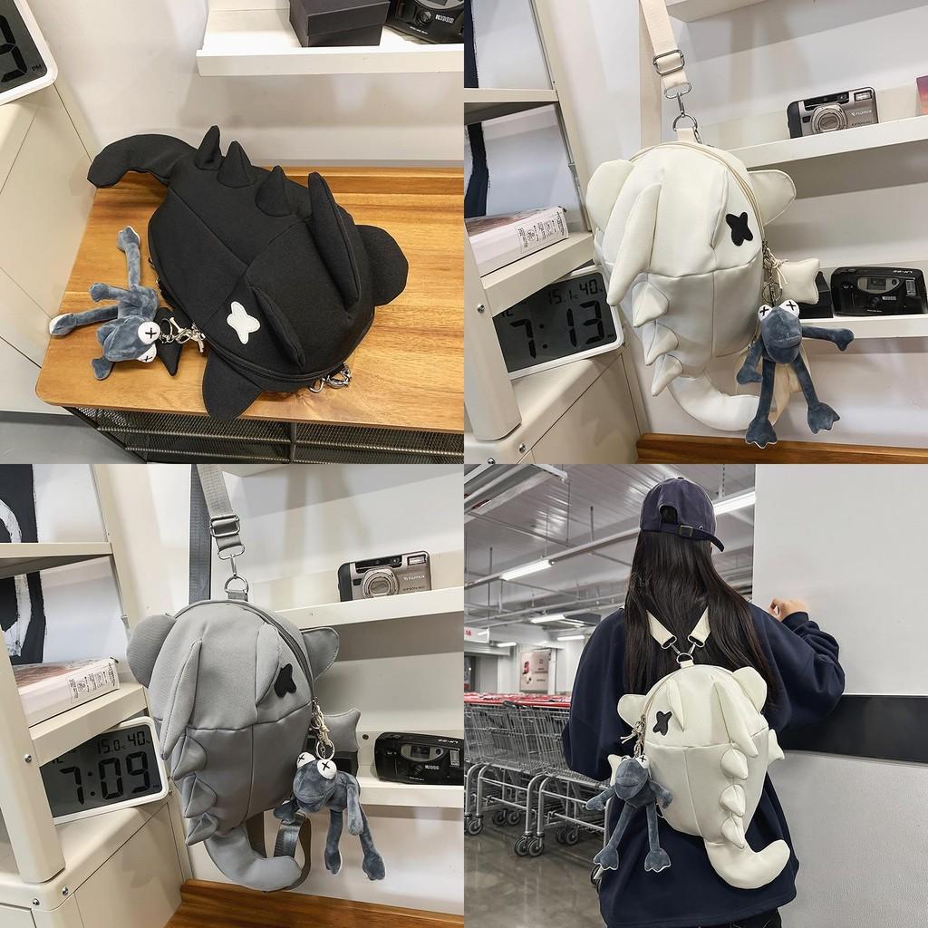 Dinosaur Shark Cartoon Backpack For School Boys Girls With Lightweight Nylon Design