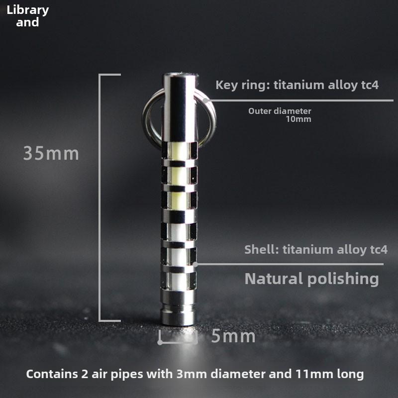 Библиотека и двухцветный титановый сплав тритий трахея самосветящийся брелок рюкзак кулон светящийся кулон креативные подарки