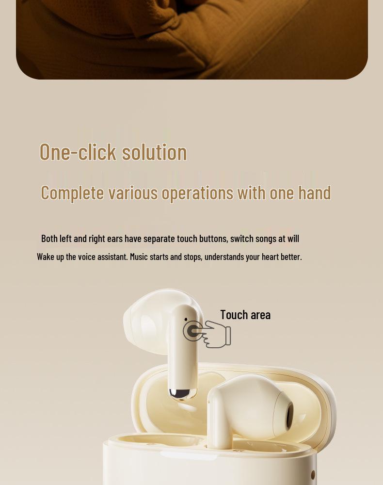 2025 Semi-In-Ear Bluetooth Headphones: High-Quality Sound, Long Battery Life, Perfect for Running, Men & Women.